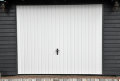 Jyde stålvippeport 238 x 209 cm hvid